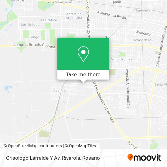 Mapa de Crisologo Larralde Y Av. Rivarola