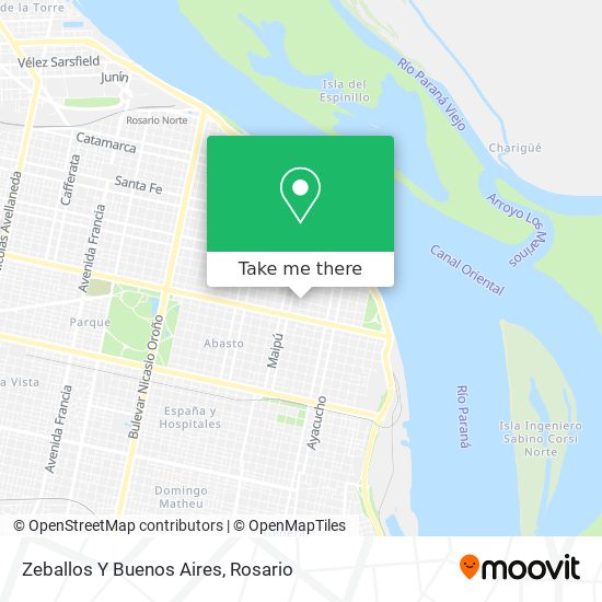 Zeballos Y Buenos Aires map