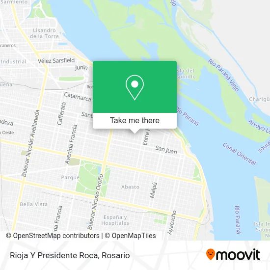 Rioja Y Presidente Roca map