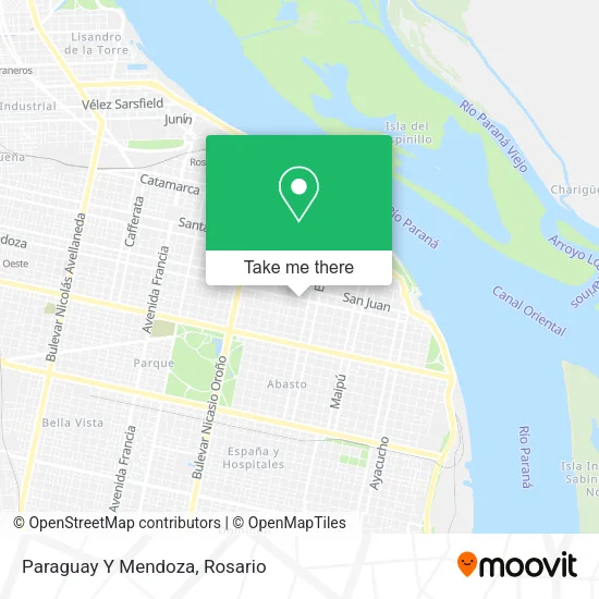 Paraguay Y Mendoza map