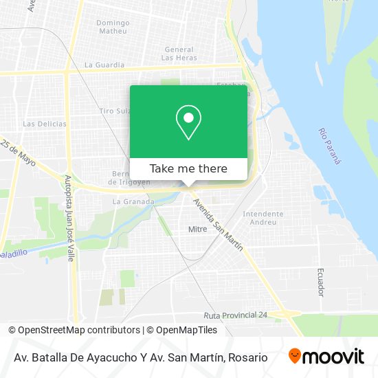 Av. Batalla De Ayacucho Y Av. San Martín map