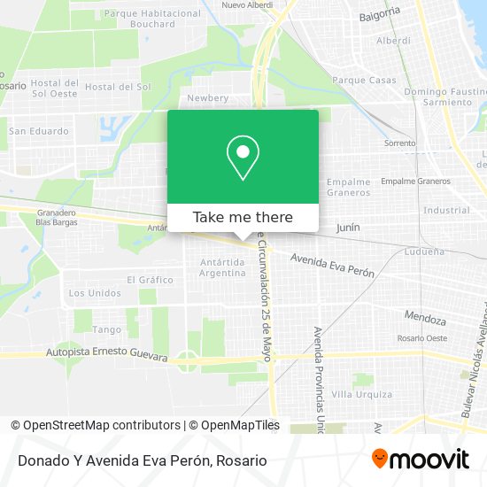 Mapa de Donado Y Avenida Eva Perón