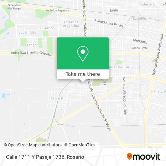 Mapa de Calle 1711 Y Pasaje 1736