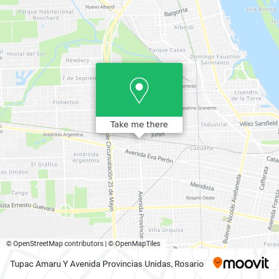 Tupac Amaru Y Avenida Provincias Unidas map