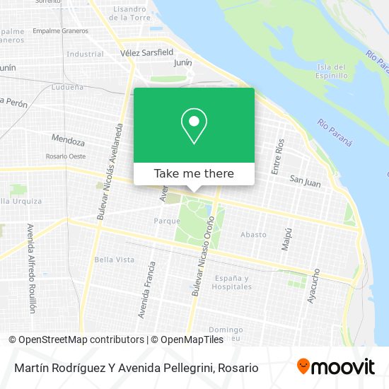 Mapa de Martín Rodríguez Y Avenida Pellegrini