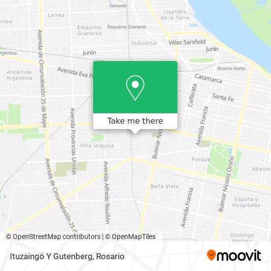 Ituzaingó Y Gutenberg map