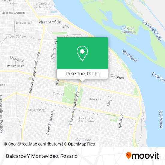 Balcarce Y Montevideo map