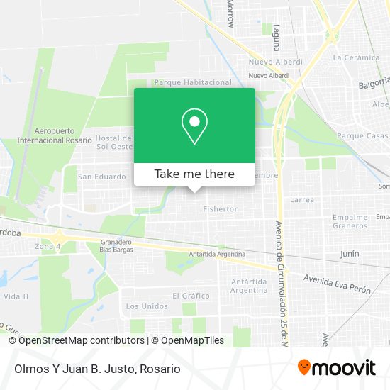 Mapa de Olmos Y Juan B. Justo