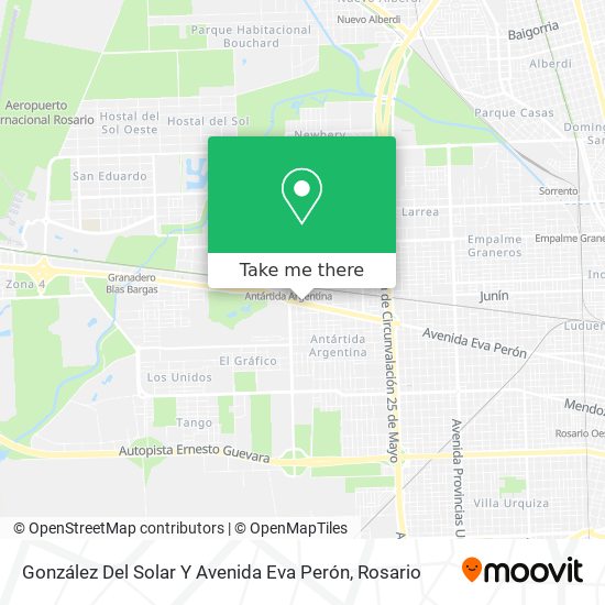 González Del Solar Y Avenida Eva Perón map