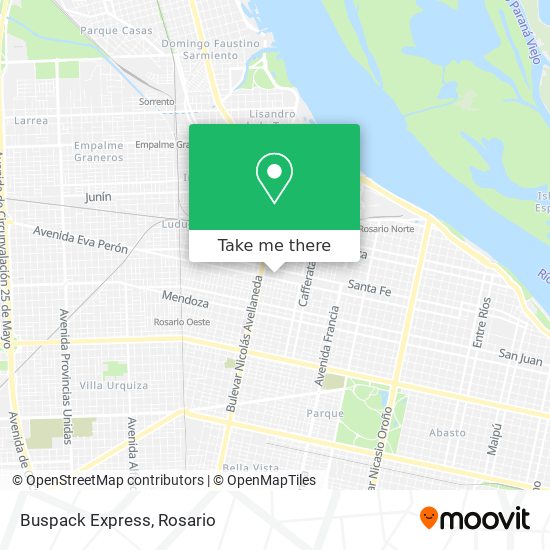 Buspack Express map