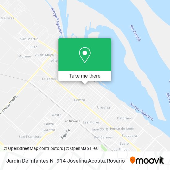 Mapa de Jardín De Infantes N° 914 Josefina Acosta