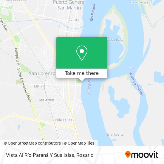 Mapa de Vista Al Río Paraná Y Sus Islas