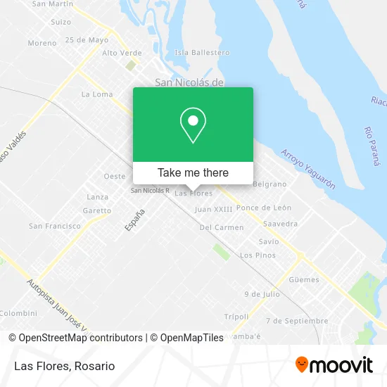 Las Flores map