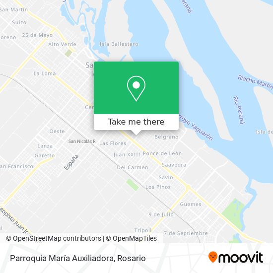 Mapa de Parroquia María Auxiliadora
