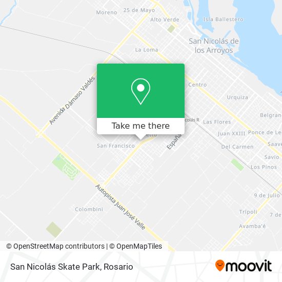 Mapa de San Nicolás Skate Park