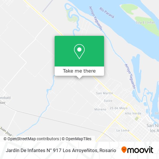 Mapa de Jardín De Infantes N° 917 Los Arroyeñitos