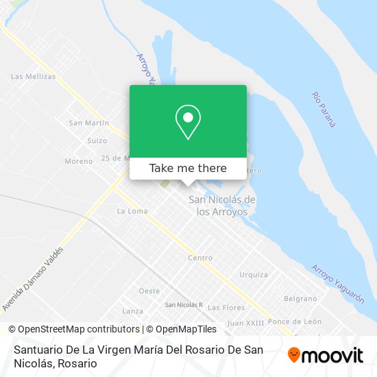 Mapa de Santuario De La Virgen María Del Rosario De San Nicolás