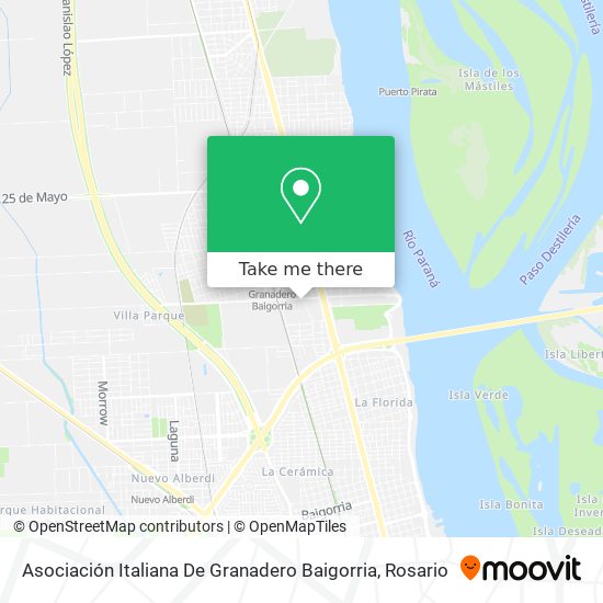 Mapa de Asociación Italiana De Granadero Baigorria
