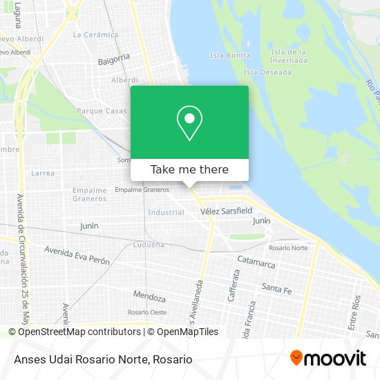 Anses Udai Rosario Norte map