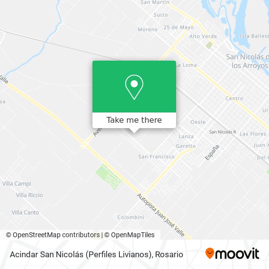 Mapa de Acindar San Nicolás (Perfiles Livianos)