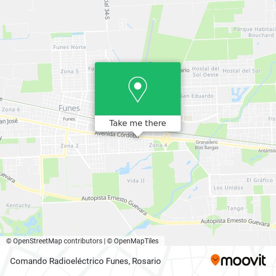 Comando Radioeléctrico Funes map