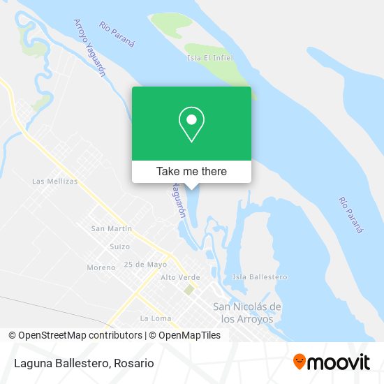 Laguna Ballestero map