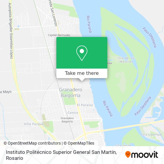 Mapa de Instituto Politécnico Superior General San Martín