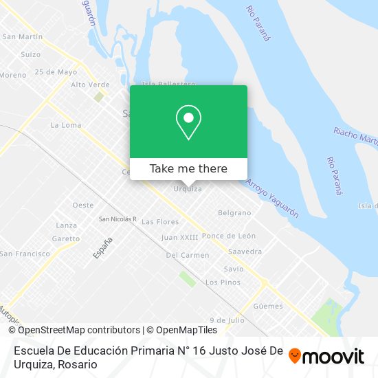 Escuela De Educación Primaria N° 16 Justo José De Urquiza map