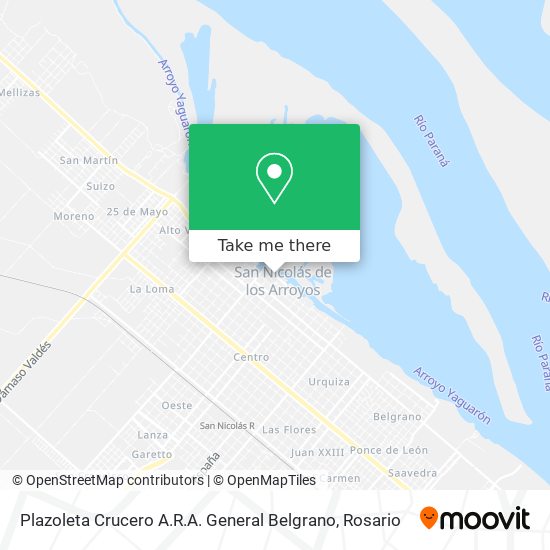 Plazoleta Crucero A.R.A. General Belgrano map
