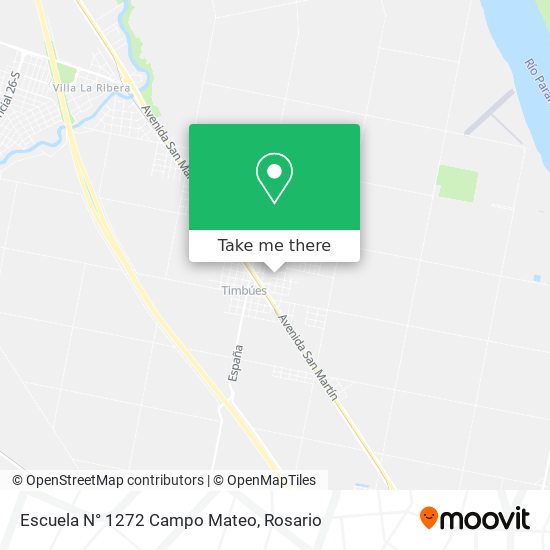 Mapa de Escuela N° 1272 Campo Mateo