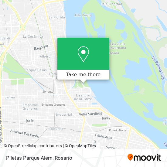 Mapa de Piletas Parque Alem