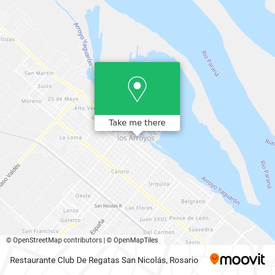 Restaurante Club De Regatas San Nicolás map