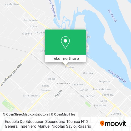 Escuela De Educación Secundaria Técnica N° 2 General Ingeniero Manuel Nicolás Savio map