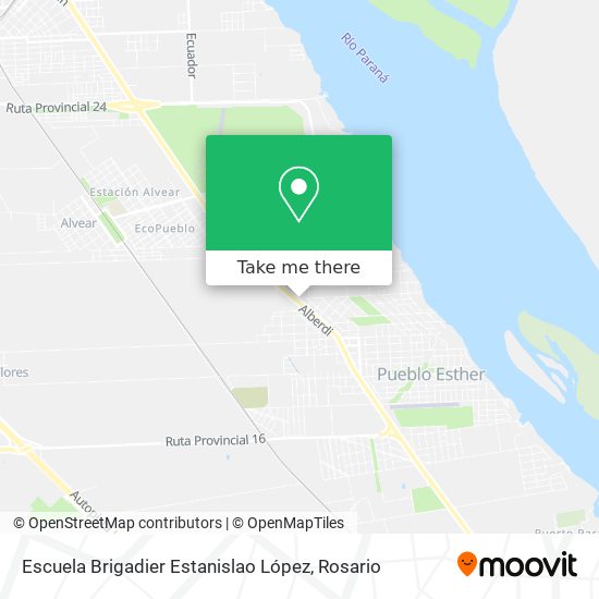 Mapa de Escuela Brigadier Estanislao López