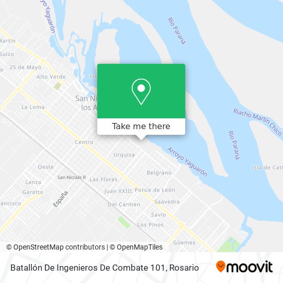 Mapa de Batallón De Ingenieros De Combate 101