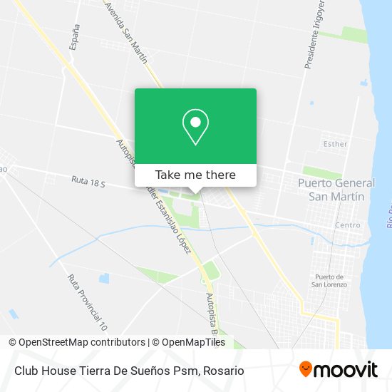 Mapa de Club House Tierra De Sueños Psm