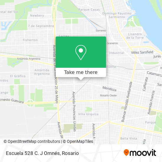 Escuela 528 C. J Omnés map