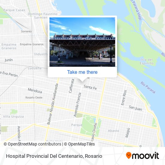 Hospital Provincial Del Centenario map