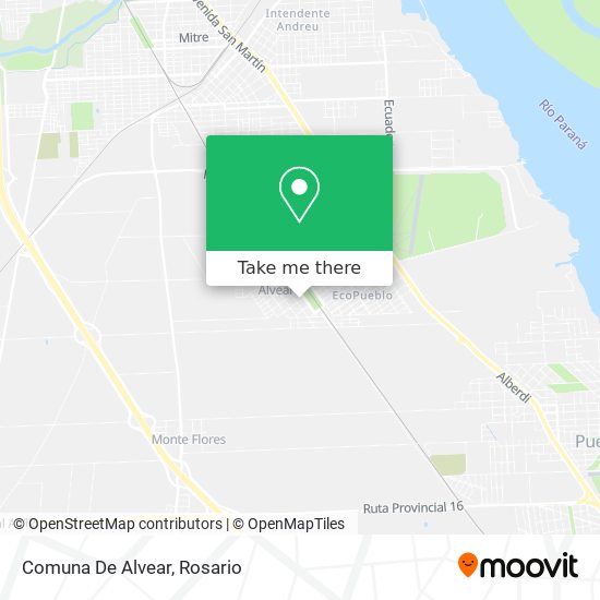 Mapa de Comuna De Alvear