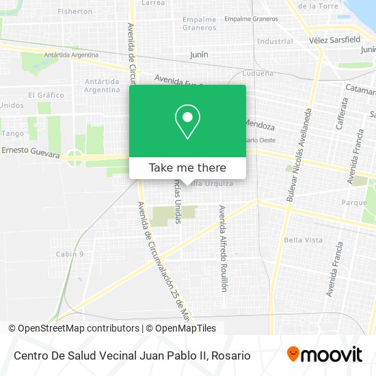 Centro De Salud Vecinal Juan Pablo II map