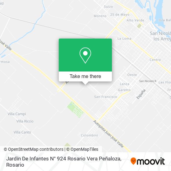 Jardín De Infantes N° 924 Rosario Vera Peñaloza map