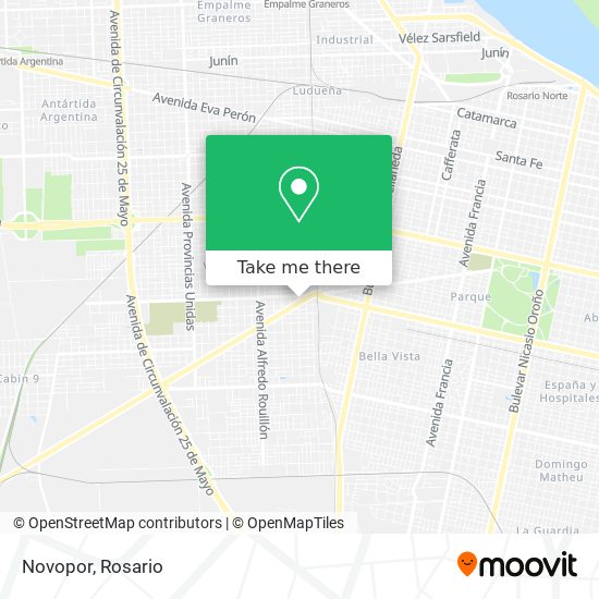 Novopor map