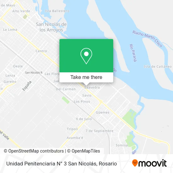 Unidad Penitenciaria N° 3 San Nicolás map