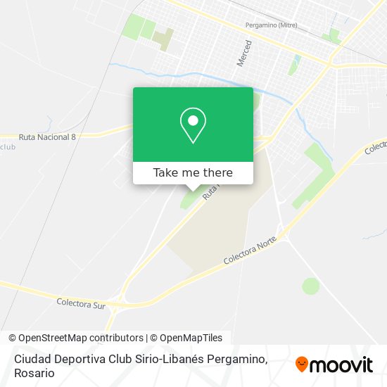 Mapa de Ciudad Deportiva Club Sirio-Libanés Pergamino