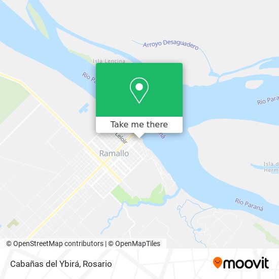 Cabañas del Ybirá map