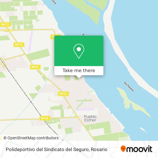 Mapa de Polideportivo del Sindicato del Seguro