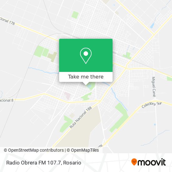 dejar Mostrarte técnico How to get to Radio Obrera FM 107.7 in Pergamino by Colectivo?