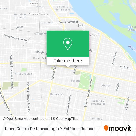 Kines Centro De Kinesiología Y Estética map
