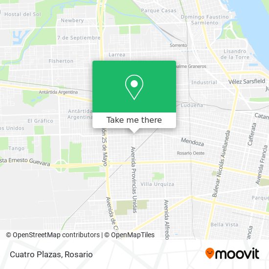 Mapa de Cuatro Plazas