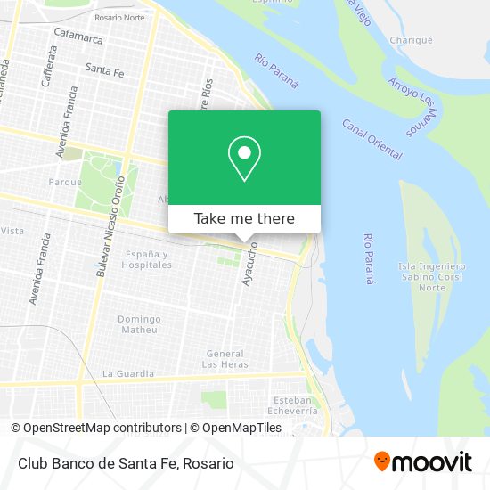 Club Banco de Santa Fe map